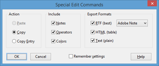 Special edit capabilities