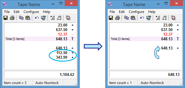 Judy's TenKey Calculator Multi-Level Undo Capability